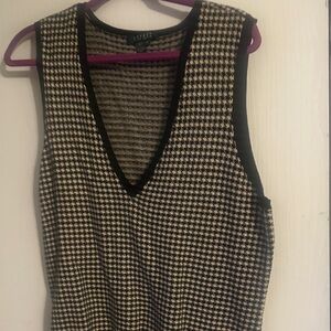 Polo by Ralph Lauren Black and Cream V-Neck Sweater